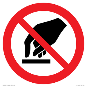 P010 Prohibition: Do not touch